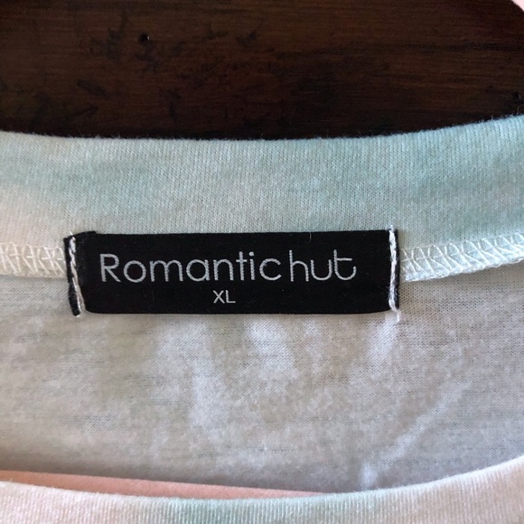 Romantic Hut blue tie dye long sleeve lounge top in size XL - Picture 2 of 6